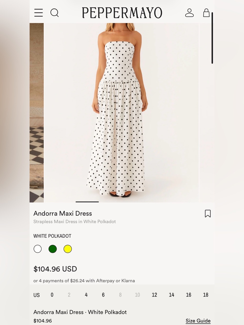 Peppermayo White Strapless Maxi Dress - Picture 2 of 3